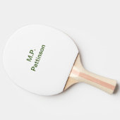 Eenvoudige minimale groene add jouw tekst name fot tafeltennisbatje (Zijkant)
