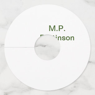 Eenvoudige minimale groene add jouw tekst name fot wijnglaslabel