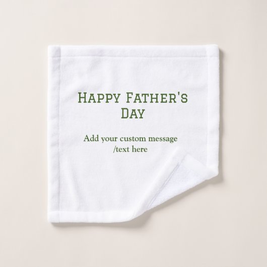 Eenvoudige minimale groene happy vaderdag beste va washandje (Wasdoekje)