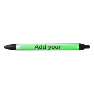 Eenvoudige minimale groene schaduw voegt naamtekst zwarte inkt pen