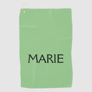 EENVOUDIGE MINIMALE GROENE VOEG JE NAAM TOE GIFT GOLFHANDDOEK