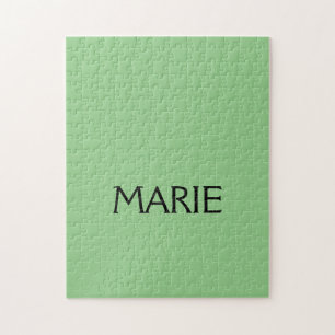 EENVOUDIGE MINIMALE GROENE VOEG JE NAAM TOE GIFT LEGPUZZEL
