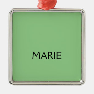 EENVOUDIGE MINIMALE GROENE VOEG JE NAAM TOE GIFT METALEN ORNAMENT