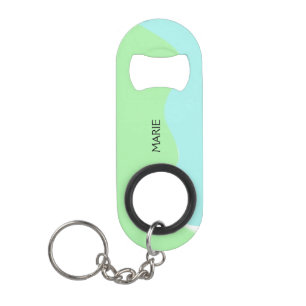 EENVOUDIGE MINIMALE GROENE VOEG JE NAAM TOE GIFT MINI FLESSENOPENER