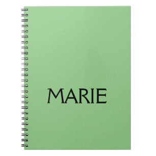 EENVOUDIGE MINIMALE GROENE VOEG JE NAAM TOE GIFT NOTITIEBOEK