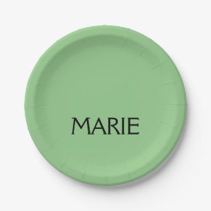 EENVOUDIGE MINIMALE GROENE VOEG JE NAAM TOE GIFT PAPIEREN BORDJE