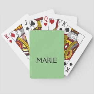 EENVOUDIGE MINIMALE GROENE VOEG JE NAAM TOE GIFT POKERKAARTEN