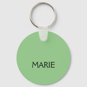 EENVOUDIGE MINIMALE GROENE VOEG JE NAAM TOE GIFT SLEUTELHANGER