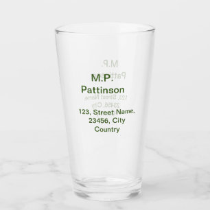 Eenvoudige minimale groene voeg uw tekst naam foto glas