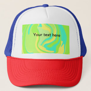 Eenvoudige minimale groene waterverf glitter toevo trucker pet
