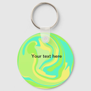 Eenvoudige minimale groene waterverf glitters voeg sleutelhanger