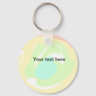 Eenvoudige minimale groene waterverf glitters voeg sleutelhanger