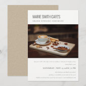 Eenvoudige minimale Grote Openingsuitnodiging voor Bedankkaart (Voorkant / Achterkant)