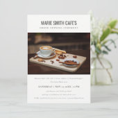 Eenvoudige minimale Grote Openingsuitnodiging voor Bedankkaart (Staand voorkant)