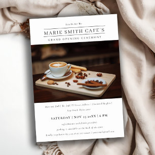 Eenvoudige minimale Grote Openingsuitnodiging voor Bedankkaart