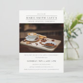 Eenvoudige minimale Grote Openingsuitnodiging voor Bedankkaart (Staand voorkant)