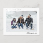 Eenvoudige, minimale, Happy Nieuwjaarsfoto Briefkaart (Voorkant)