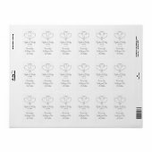 Eenvoudige minimale hart moderne aangepaste namen  etiket (Full Sheet)