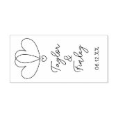 Eenvoudige minimale hart moderne aangepaste namen zelfinktende stempel (Design)