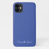 Eenvoudige, minimale helderblauw Case-Mate iPhone case (Achterkant)