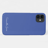 Eenvoudige, minimale helderblauw Case-Mate iPhone case (Achterkant (horizontaal))