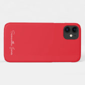 Eenvoudige, minimale helderrood Case-Mate iPhone case (Achterkant (horizontaal))