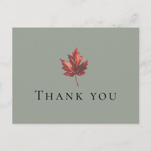 Eenvoudige minimale Herfst Sage Groene bruiloft Da Briefkaart (Voorkant)