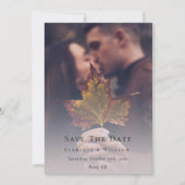 Eenvoudige minimale Herfst Sage Groene trouwfoto Save The Date (Voorkant)