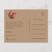 Eenvoudige minimale Herfst Terracotta bruiloft dan Briefkaart (Achterkant)