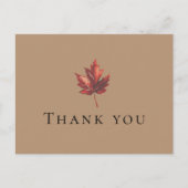 Eenvoudige minimale Herfst Terracotta bruiloft dan Briefkaart (Voorkant)