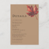 Eenvoudige minimale Herfst Terracotta bruiloft det Informatiekaartje (Voorkant)