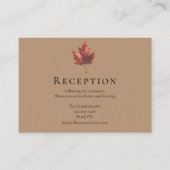 Eenvoudige minimale Herfst Terracotta bruiloft rec Informatiekaartje (Voorkant)