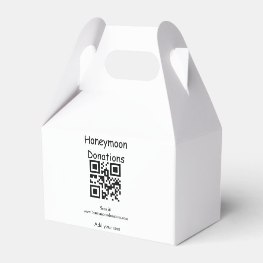 Eenvoudige minimale honingmadonatie bruiloft q of  bedankdoosjes (Achterkant)