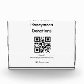 Eenvoudige minimale honingmadonatie bruiloft q of  fotoblokken (Voorkant)