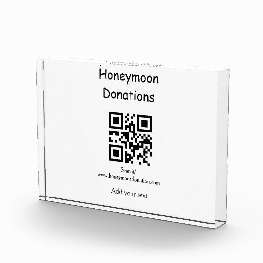 Eenvoudige minimale honingmadonatie bruiloft q of  fotoblokken (Rechts)