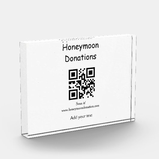 Eenvoudige minimale honingmadonatie bruiloft q of  fotoblokken (Links)