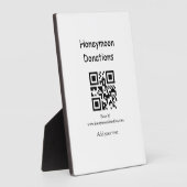 Eenvoudige minimale honingmadonatie bruiloft q of  fotoplaat (Zijkant)