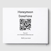 Eenvoudige minimale honingmadonatie bruiloft q of gastenboek (Achterkant)