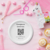 Eenvoudige minimale honingmadonatie bruiloft q of  papieren bordje (Feest)