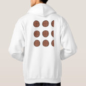 eenvoudige minimale honkbal brons hoodie (Achterkant)