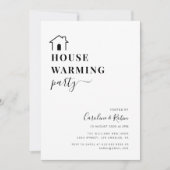 Eenvoudige minimale housewarming party kaart (Voorkant)