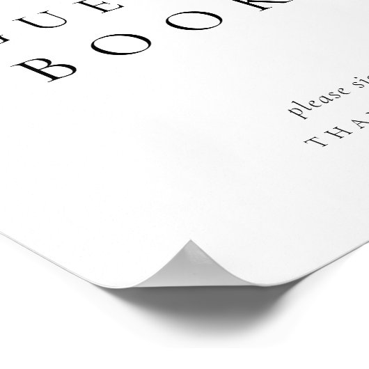 Eenvoudige minimale huwelijksbezoeker poster (Hoek)