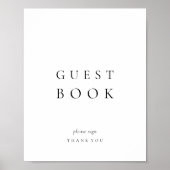 Eenvoudige minimale huwelijksbezoeker poster (Voorkant)