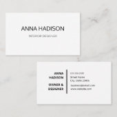 eenvoudige minimale interieurontwerper moderne log visitekaartje (Voorkant / Achterkant)