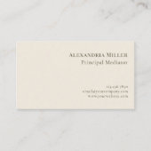 Eenvoudige minimale Ivoor Gold Leaf Logo Visitekaartje (Voorkant)