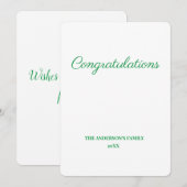 eenvoudige minimale jouw tekst felicitaties (Voorkant / Achterkant)