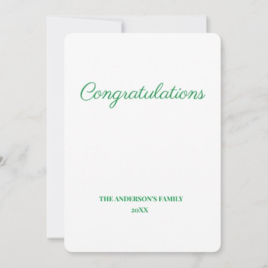 eenvoudige minimale jouw tekst felicitaties (Voorkant)