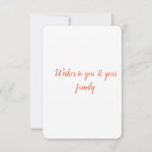 eenvoudige minimale jouw tekst felicitaties bedankkaart (Achterkant)