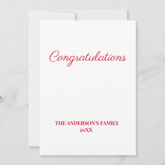 eenvoudige minimale jouw tekst felicitaties bedankkaart (Voorkant)