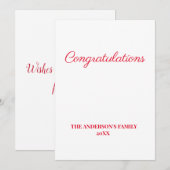 eenvoudige minimale jouw tekst felicitaties bedankkaart (Voorkant / Achterkant)